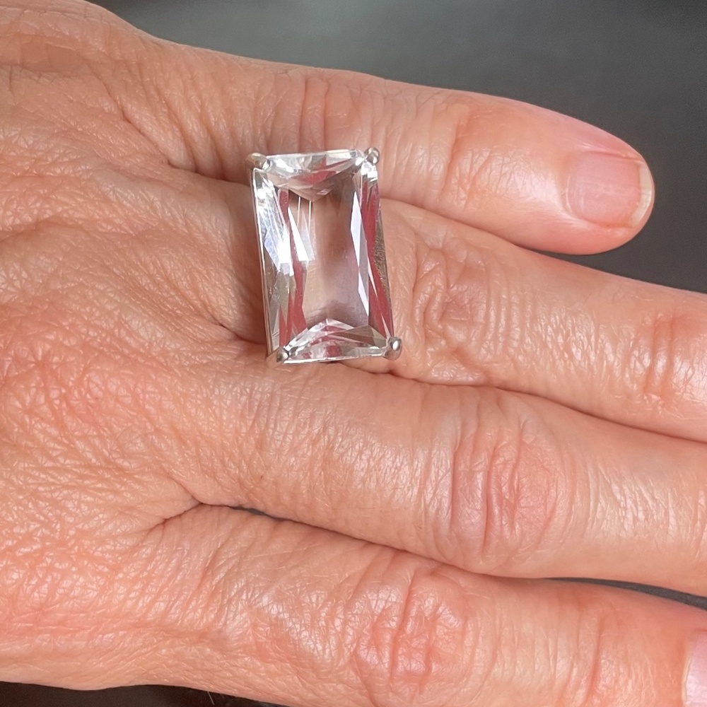 Anzie white topaz statement ring